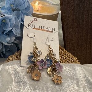 🌸Final price🌸 Heath Ceramics Gold and Pink Floral Earrings